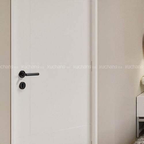 北欧门锁室内卧室静音现代简约实木房门黑色法式铜拉丝静音分体锁