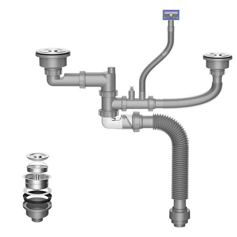 厨房洗菜盆后置靠墙下水管水槽洗碗池下水器配件排水管套装,家装主材,下水器,淘宝优惠券,粉丝福利购,淘宝优惠卷