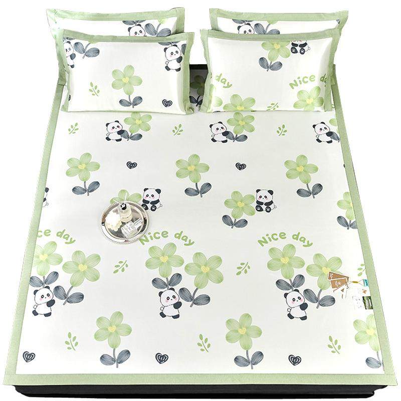 新品加厚凉感丝冰丝竹席三件套可折叠冰藤席子空调软席,床上用品,冰丝席,淘宝优惠券,粉丝福利购,淘宝优惠卷