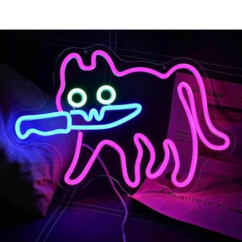 外贸霓虹灯led装饰灯sneakycat卧室氛围灯亚克力灯牌