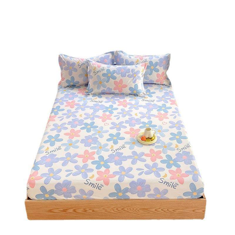 纯棉床笠席梦思保护套防滑单件学生宿舍床垫套子全棉床罩床单枕套,床上用品,床裙,淘宝优惠券,粉丝福利购,淘宝优惠卷