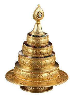 藏族曼扎盘3索达吉曼扎盘修法纯CTMZP铜八祥曼吉达茶罗曼盘7堆曼