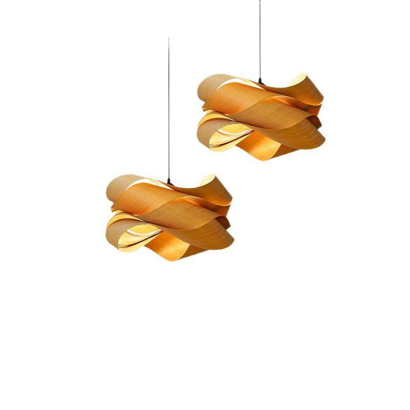 新中式创意木皮吊灯客厅卧室东南亚餐厅客栈过道现代简约装饰灯具,家装灯饰光源,智能吊灯,淘宝优惠券,粉丝福利购,淘宝优惠卷