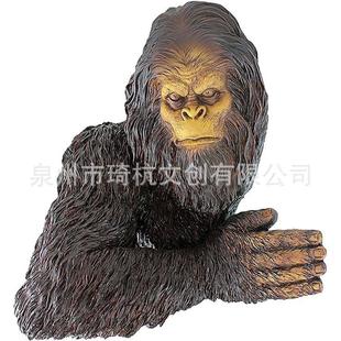 热销新品 饰大猩猩金刚花园挂件林园摆件 玄关办公室客厅树脂装