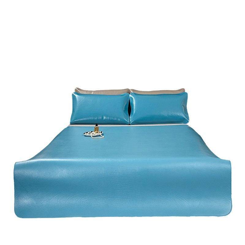 牛皮凉席头层水牛皮牛皮席软席硬席纯色牛皮席1.8米清水席