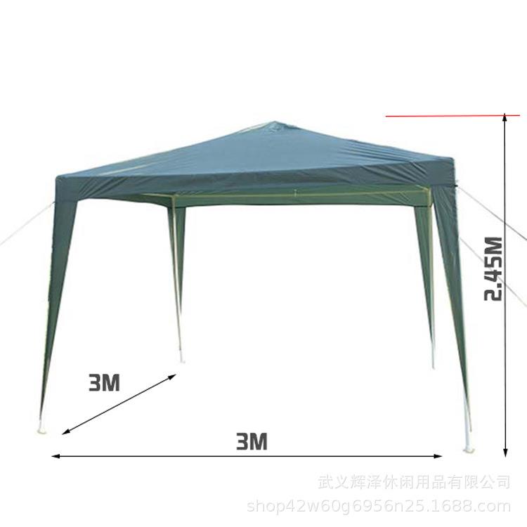 厂家直销户外插管3*3PE帐篷gazebo户外遮阳凉篷野营沙滩帐篷