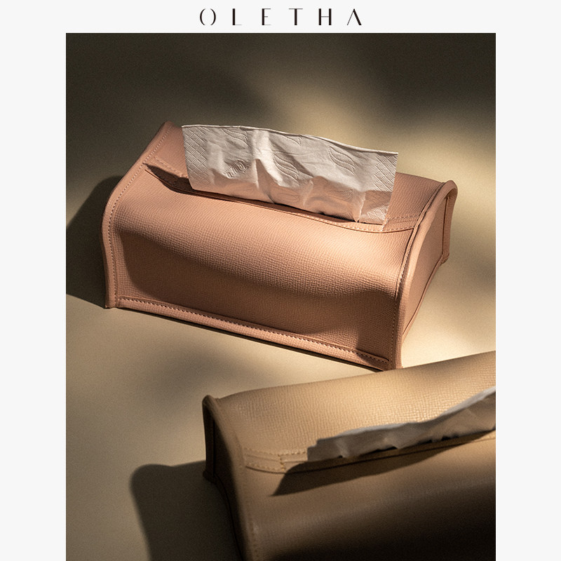 oletha高级轻奢客厅茶几餐桌纸巾盒现代简约抽取式卫生纸收纳盒创