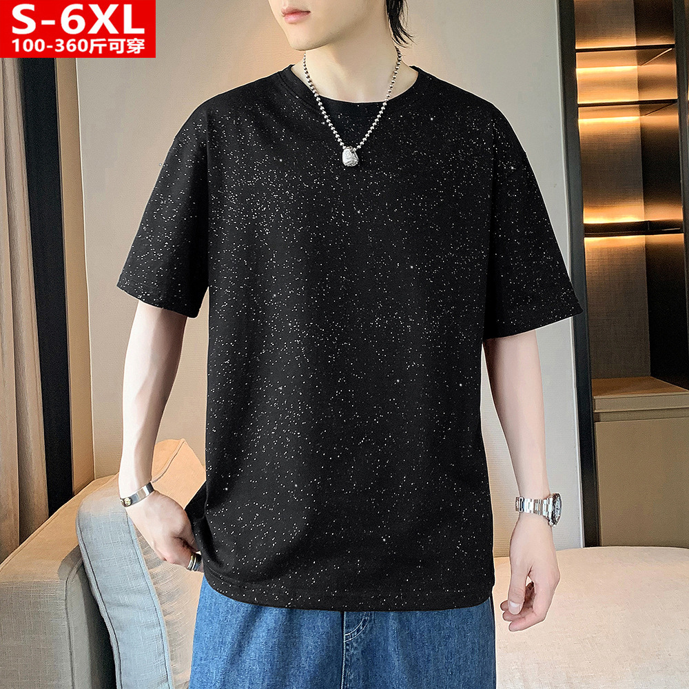 夏季潮流港风男装满天星短袖T恤