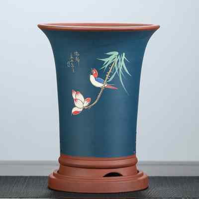 紫砂兰花盆墨兰惠兰蝴蝶兰君子兰陶瓷特大兰草大花特价高花盆包邮