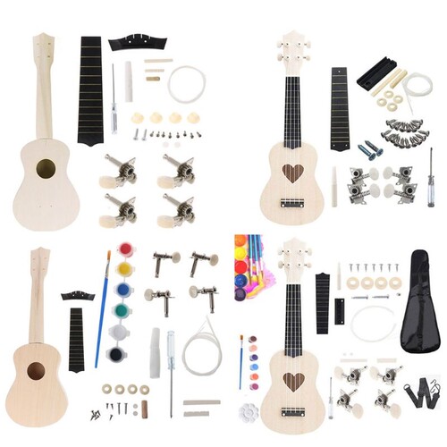 极速DIY Ukulele Kit Musical Instrument Accessories Hawaii Gu