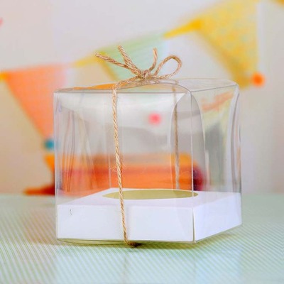 12Pcs Clear Plastic Cupcake Packaging Box Cake Dome Favors B