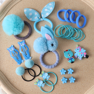 Hair bands Headwear hair Rubber rabbit clip Girls 30Pcs set