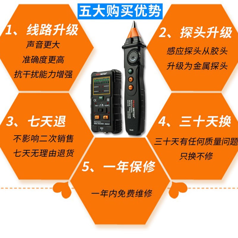 华谊MS6816升级版 抗干扰多功能网路测线仪 网路线同轴电话寻线断
