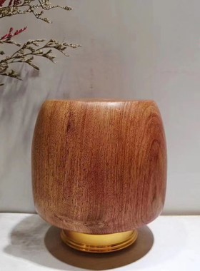 新品缅甸花梨茶叶罐 红木储物罐高档实木质功夫茶具 密封罐工艺品
