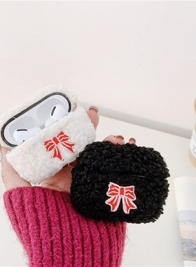 Korean Winter Plush Bowknot Soft Silicone Headphone Earphon