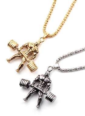 极速Fitness Bodybuilder Mens Necklace Fashion Personality M