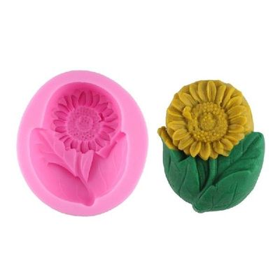 Silicone Material Mousse Moulds Sunflower Shape Soap Mold