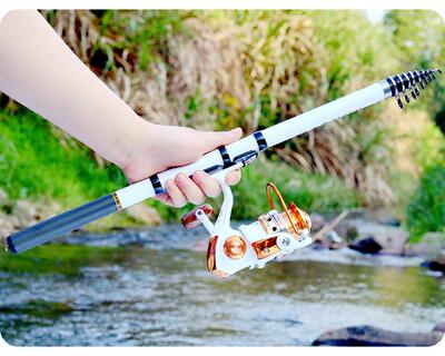 极速JOSBY Carbon Fiber Telescopic Spinning Fishing Rod 1.5/1
