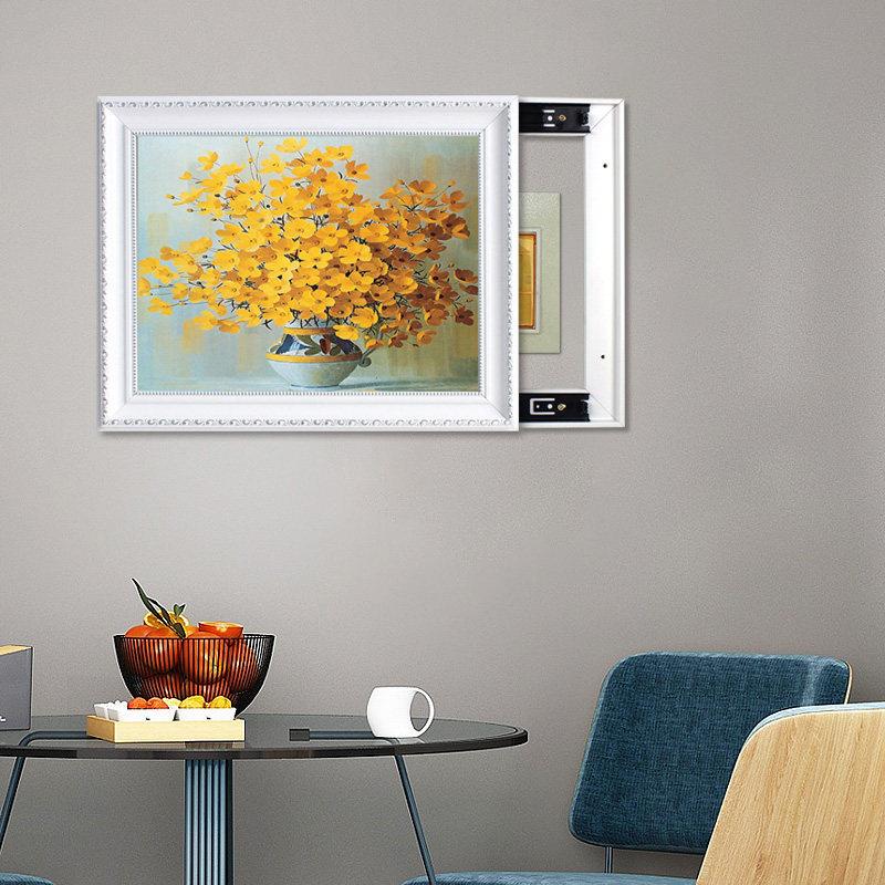 现代客厅电表箱装饰画北欧饭厅电闸挂画免打孔遮挡配电盒空开壁画