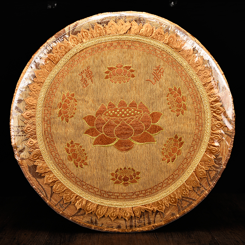 寺庙佛堂实木拜垫家用礼佛跪凳打坐垫禅修垫蒲团圆形磕大头拜佛垫