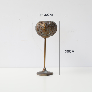 European 极速Antique and Decoration Candlestick Copper Retro