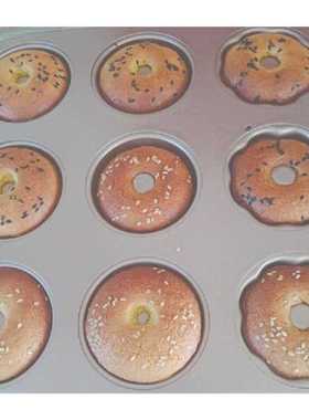 9 Holes Donut Pan Carbon Steel Doughnut Baking Tray Kitchen