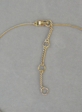 G 铜镀金 水晶爱宝石 短款 项链