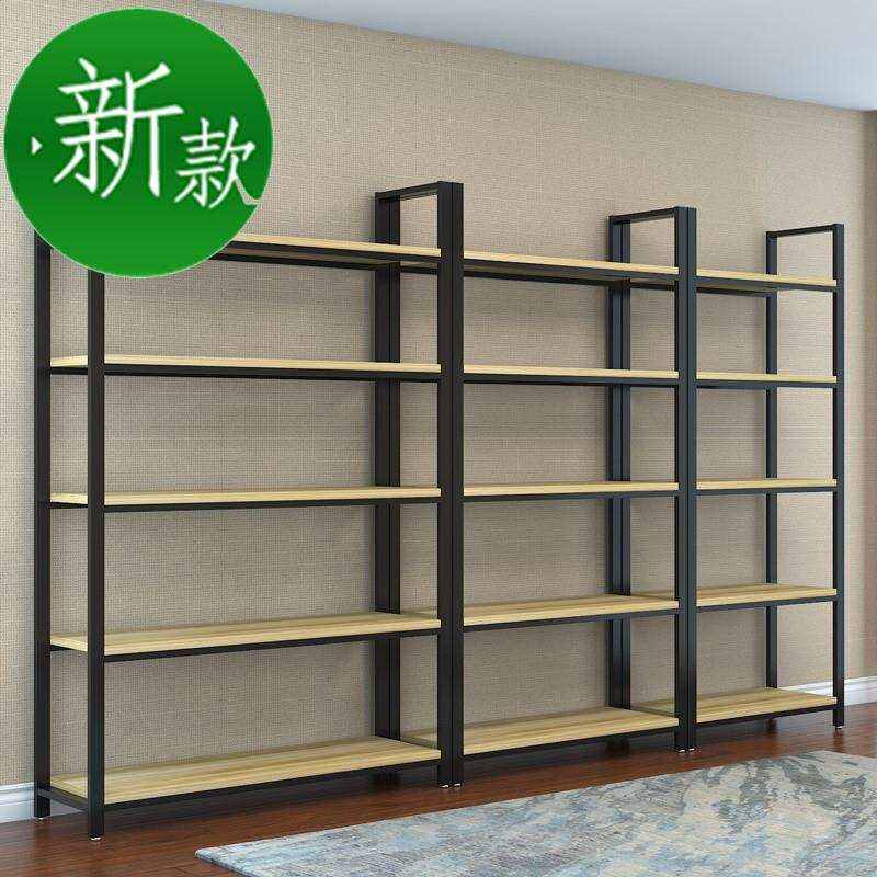 储物金属多功能钢木货架u快递展柜多层展示货架钢木家用储藏室家