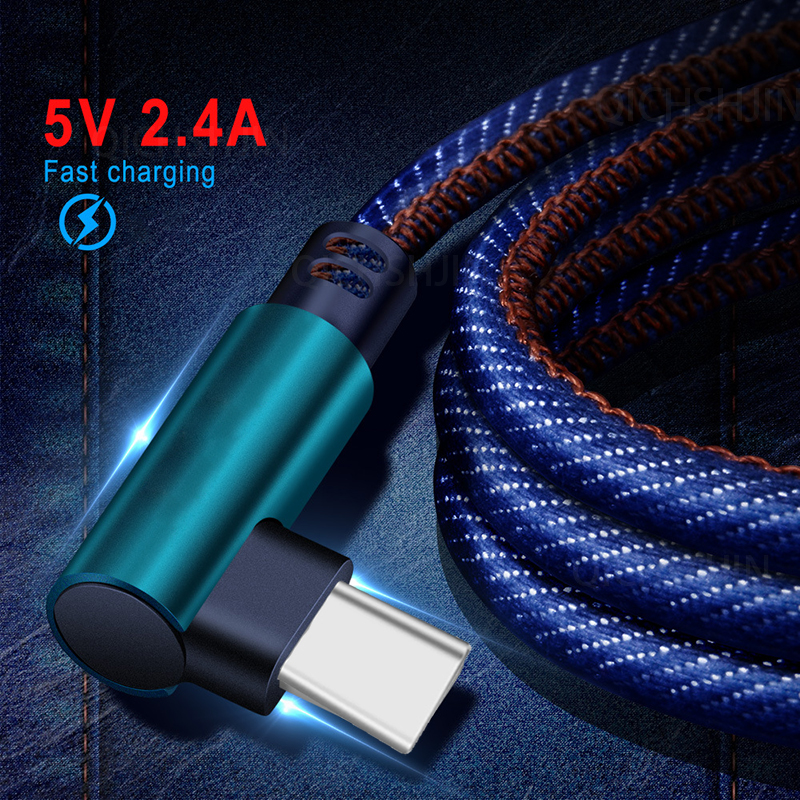 USB Type C 90 Degree Fast Charging Usb C Cable TypeC Data Co