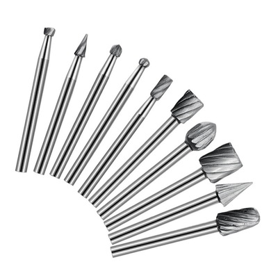 手电钻通用高速钢旋转锉刀铣刀组合小牙锉木工工具根雕锉电磨配件