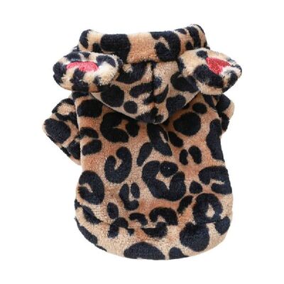 极速Leopard Dog Hoodie Dog Coat With Hood Dog Hoodies Pullov