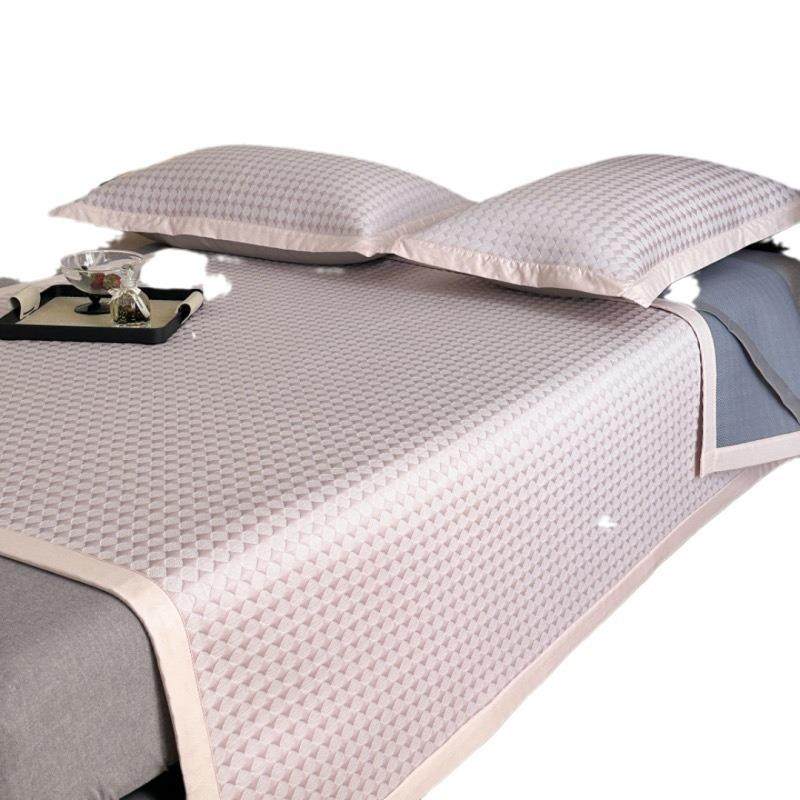 2025新款冰丝凉席三件套夏季凉感豆豆空调软席子夏天床笠款可机洗