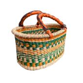 海草手工手提编织篮非洲元 素ins风装 饰买菜野餐草编民宿收纳杂物