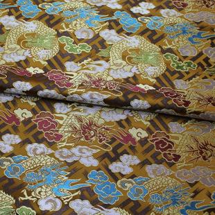 中国风蒙古袍藏袍舞台影视提花手工装 饰纺云锦藏锦丝绸仿古面料