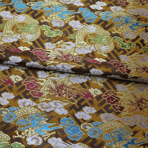 中国风蒙古袍藏袍舞台影视提花手工装饰纺云锦藏锦丝绸仿古面料