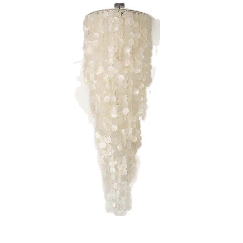 餐厅灯旭越（家代简约复式楼长灯公寓吊贝宿壳民婚礼现灯饰侘寂风,家装灯饰光源,智能吊灯,淘宝优惠券,粉丝福利购,淘宝优惠卷