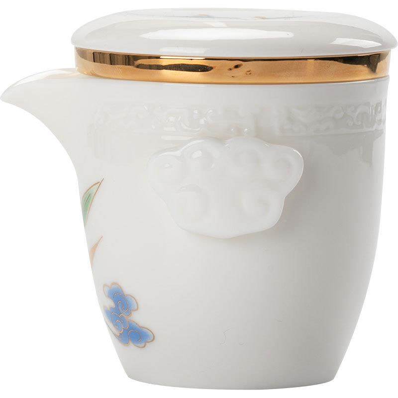 高旅行茶具羊杯脂品玉瓷一壶二快客杯户外旅游端便携式套yx202303