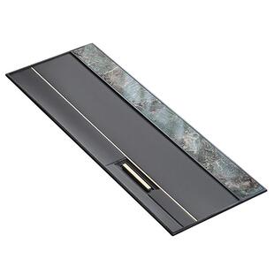 乌金石盘天然石材茶流金岁月具家用小茶台意高档沥茶托盘创茶海水