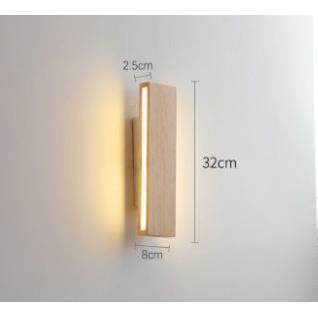 木实卧床头LED原木灯日式走廊楼梯间民宿563可旋转壁阅读室壁灯