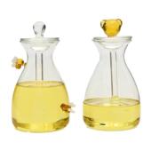 家用透明玻璃蜂蜜罐带盖子玻璃搅拌蜂蜜瓶创意大容量蜜蜂蜂蜜罐