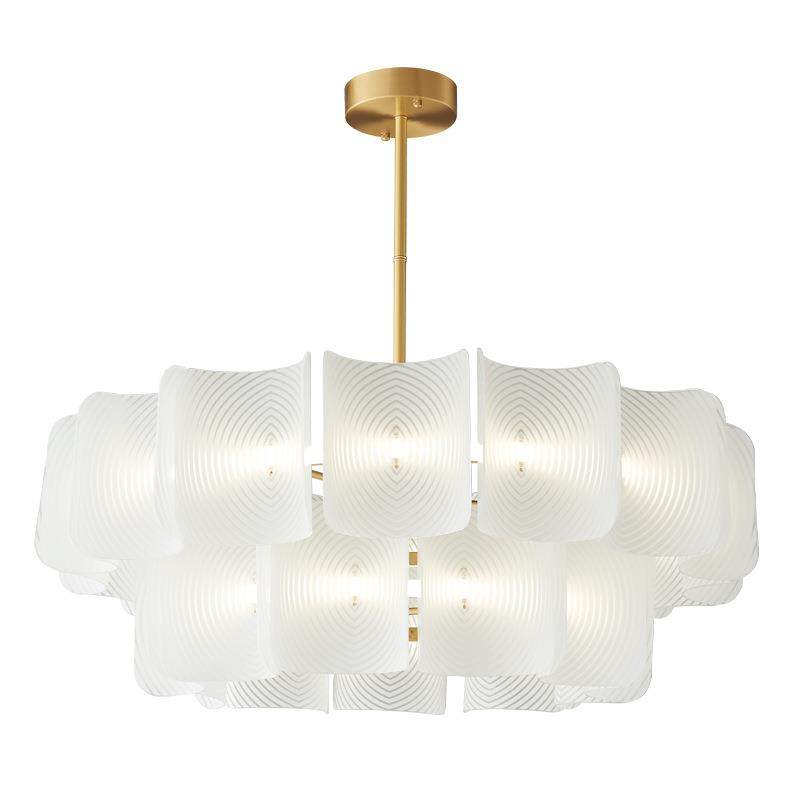 日式侘寂风客厅吊灯法式奶油复古轻奢全铜餐厅吊灯卧室护眼玻璃灯,家装灯饰光源,智能吊灯,淘宝优惠券,粉丝福利购,淘宝优惠卷