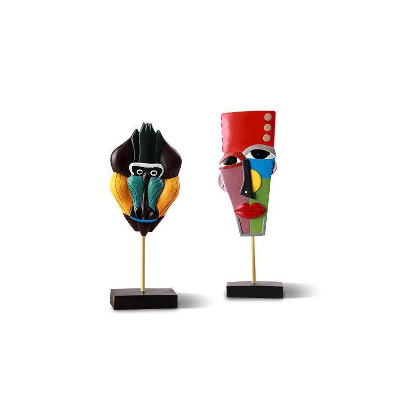 创意欧式风抽象人脸艺术摆件创意客厅酒柜装饰摆设树脂工艺品,家居饰品,装饰摆件,淘宝优惠券,粉丝福利购,淘宝优惠卷