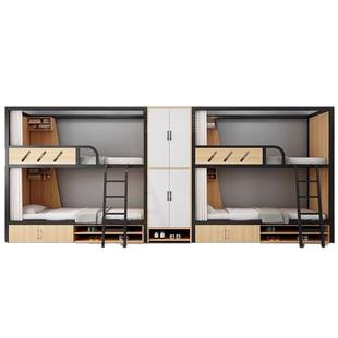上下铺双层床成人儿童实木高低床青旅互不干扰上下床家用太空舱床