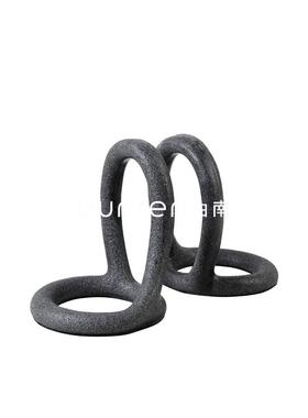 现代简约创意环形树脂书档书靠样板房售楼处书房书桌装饰品摆设