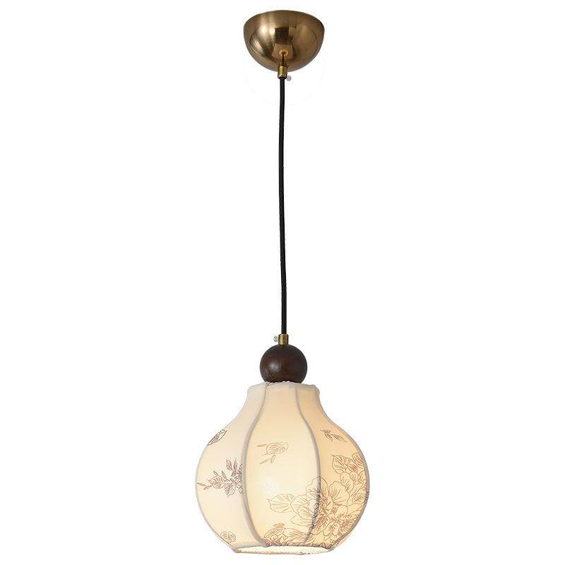 法式中古主卧室床头吊灯复古侘寂风实木布艺吧台房间衣帽间吊线灯,家装灯饰光源,智能吊灯,淘宝优惠券,粉丝福利购,淘宝优惠卷