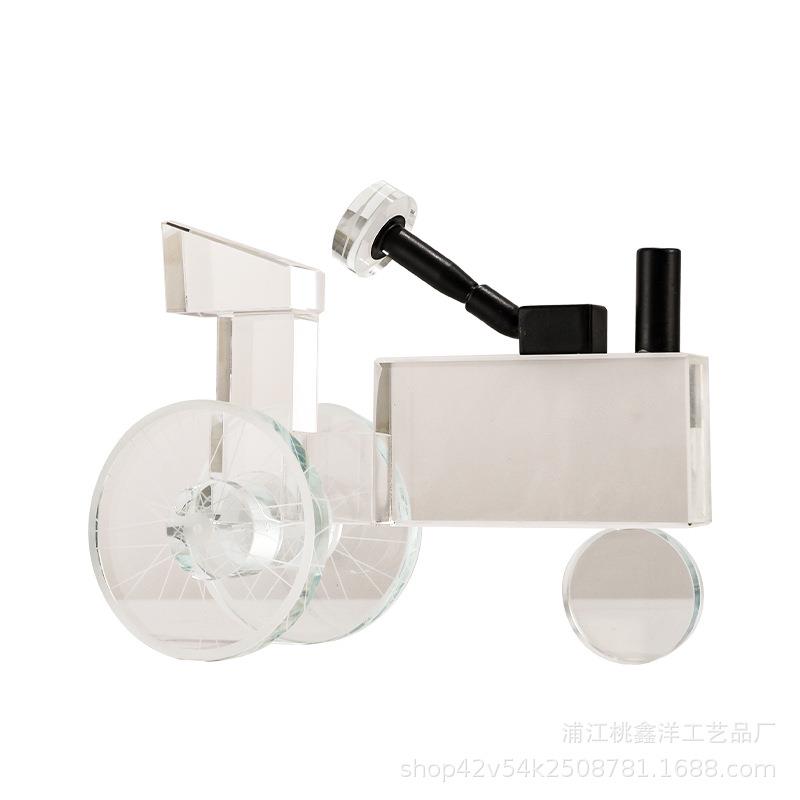 创意轻奢蒸汽汽车摆件样板房售楼部玄关客厅书柜酒店大厅工艺品