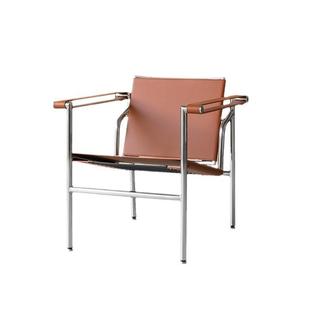LC1巴斯库兰椅单人皮艺躺椅简约不锈钢休闲椅客厅小户型转背椅子