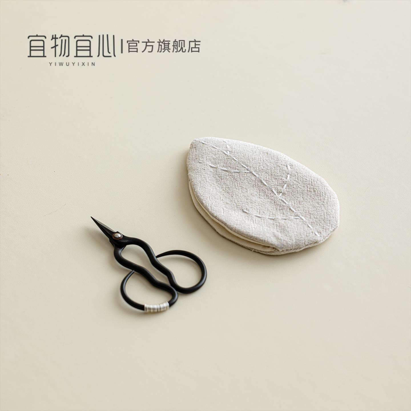 复叶古做纯手工锻打铁小剪刀家用CJ01茶袋专用茶剪旧茶艺艺