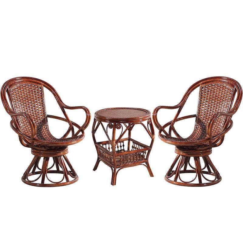 真藤椅三件套阳台休闲茶几小桌椅组合靠窗单人靠背旋转藤椅子家用,商业/办公家具,商用藤编家具,淘宝优惠券,粉丝福利购,淘宝优惠卷