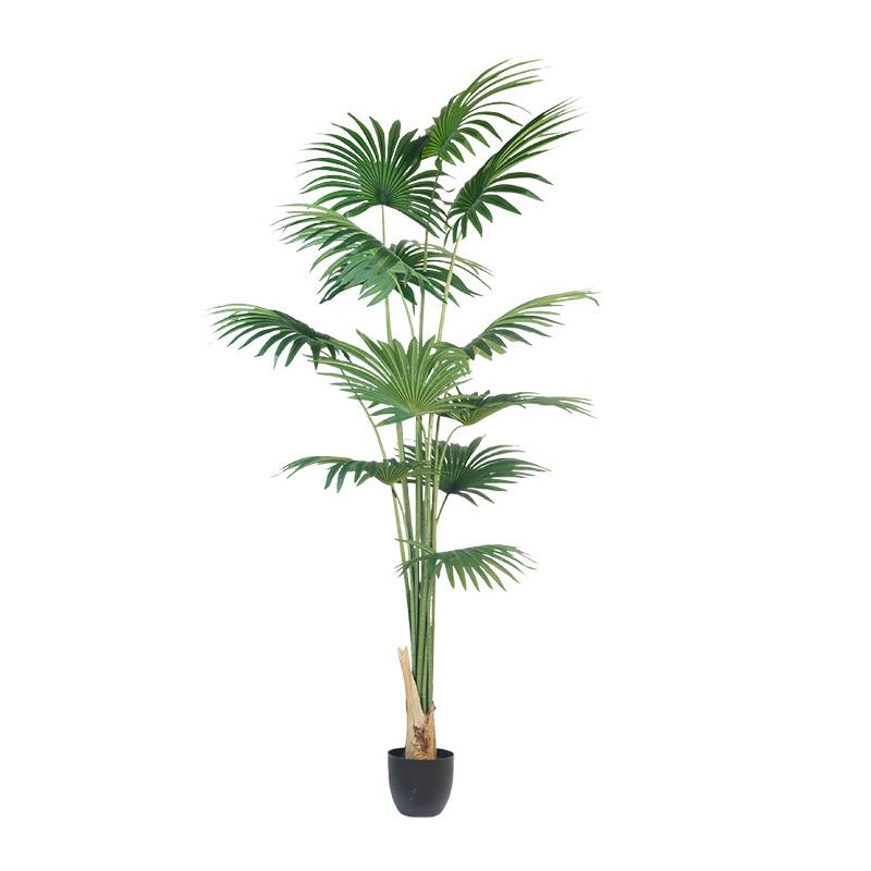 北欧仿真绿植物假花扇形客厅家居盆栽摆件拍照道具加州蒲葵